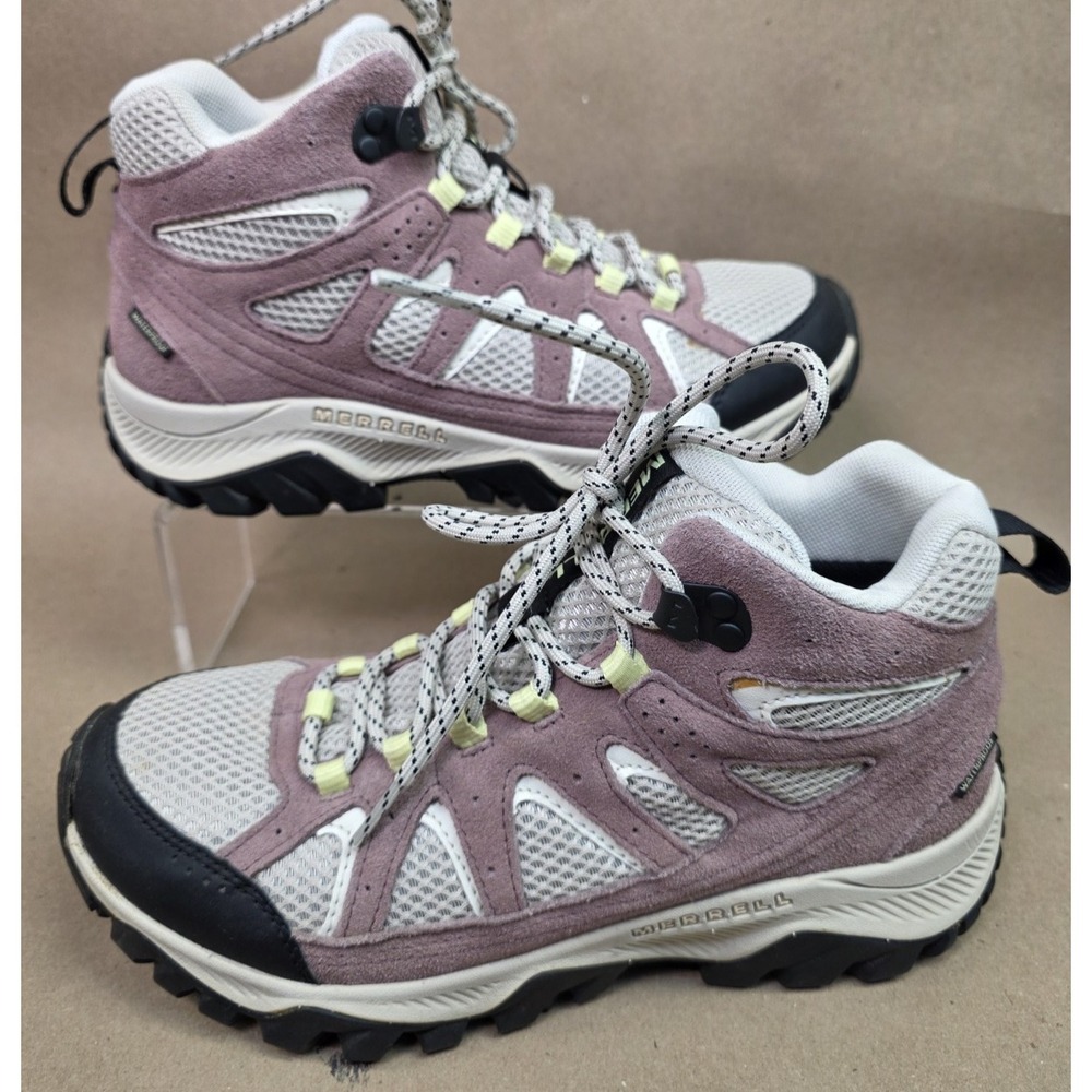 Merrell (Sz 9) Oakcreek Mid Waterproof Hiking Boots J037264 Womens Dusty Rose
